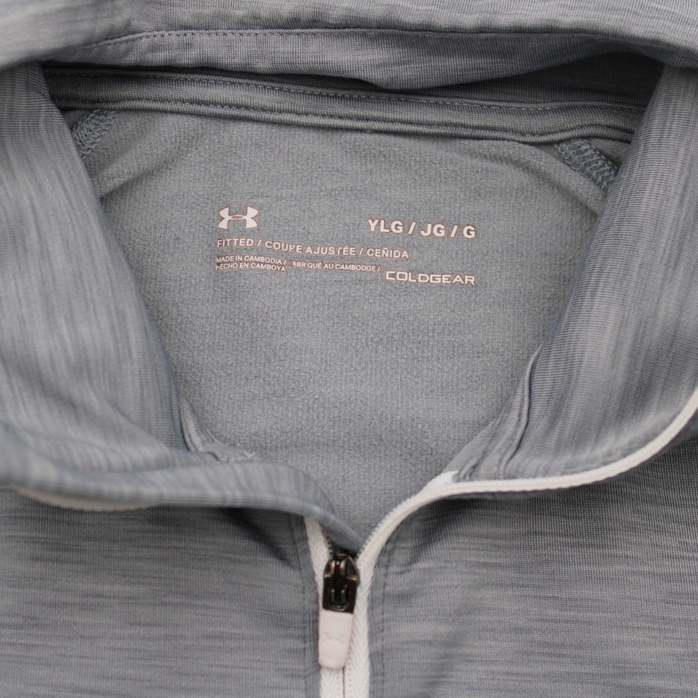 Under Armour HeatGear Gray 1/4 Zip Pullover Active Shirt - Picture 3 of 4